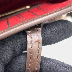 Pre Owned Louis Vuitton Neverfull PM Red Damier Ebene Canvas Tote