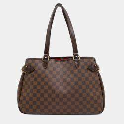Louis Vuitton Batignolles Horizontal Red Damier Ebene Canvas Tote