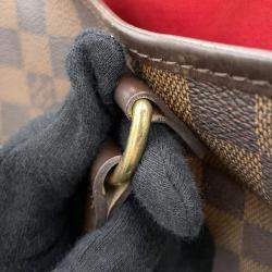 Louis Vuitton Batignolles Horizontal Red Damier Ebene Canvas Tote