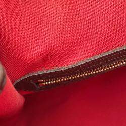 Louis Vuitton Batignolles Horizontal Red Damier Ebene Canvas Tote