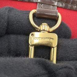 Louis Vuitton Batignolles Horizontal Red Damier Ebene Canvas Tote