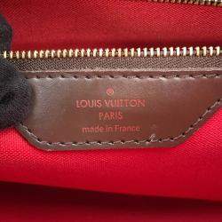 Louis Vuitton Batignolles Horizontal Red Damier Ebene Canvas Tote