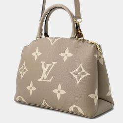 Louis Vuitton Petit Palais Tourterelle Claims Bicolor Monogram Empreinte Leather Size Pm