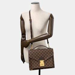 Pre Owned Louis Vuitton Monceau Spo Brown Damier Ebene Canvas Shoulder Bag