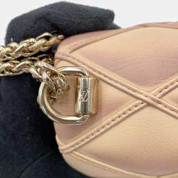 Louis Vuitton Maltage Pico Go-14 Beige Lambskin Chain Shoulder Bag 