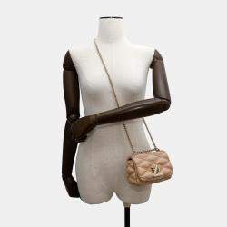 Louis Vuitton Maltage Pico Go-14 Beige Lambskin Chain Shoulder Bag 