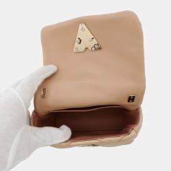 Louis Vuitton Maltage Pico Go-14 Beige Lambskin Chain Shoulder Bag 