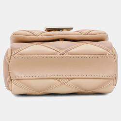 Louis Vuitton Maltage Pico Go-14 Beige Lambskin Chain Shoulder Bag 