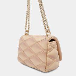 Louis Vuitton Maltage Pico Go-14 Beige Lambskin Chain Shoulder Bag 