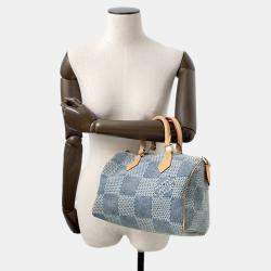 Louis Vuitton Speedy Bandouliere Blue Damier Denim Size 25