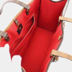 Pre Owned Louis Vuitton OnTheGo GM Brown Beige Monogram Giant Canvas Tote Bag