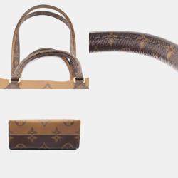 Pre Owned Louis Vuitton OnTheGo GM Brown Beige Monogram Giant Canvas Tote Bag