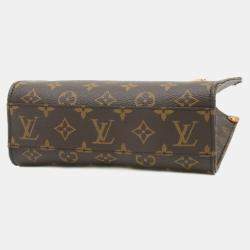 Pre Owned Louis Vuitton Sac Plat BB Brown Monogram Canvas Shoulder Bag