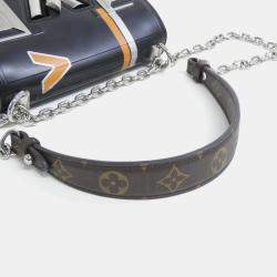 Pre Owned Louis Vuitton Twist PM Black Leather Shoulder Bag