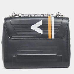 Pre Owned Louis Vuitton Twist PM Black Leather Shoulder Bag