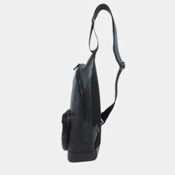 Louis Vuitton Racer Black Monogram Shadow Leather Sling Bag