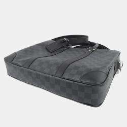Louis Vuitton Porte Document Voyage Grey Damier Graphite Canvas Bag