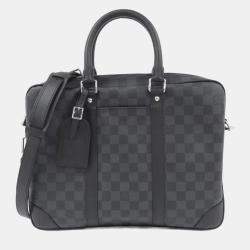 Louis Vuitton Porte Document Voyage Grey Damier Graphite Canvas Bag
