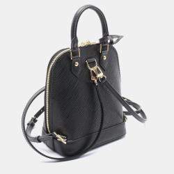 Louis Vuitton Alma Backpack Epi Noir Bag Leather Black
