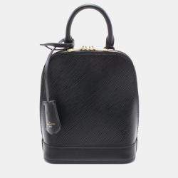 Louis Vuitton Alma Backpack Epi Noir Bag Leather Black