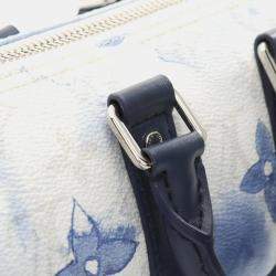Louis Vuitton Keepall Xs Monogram Watercolor Handbag Coated Canvas Leather White Navy Multicolor