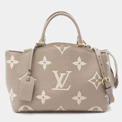 Louis Vuitton Petit Pale Pm Handbag Leather Monogram Empreinte Beige