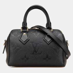 Louis Vuitton Monogram Empreinte Speedy Bandouliere 20 Handbag Noir Black Leather