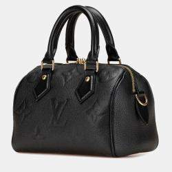 Louis Vuitton Monogram Empreinte Speedy Bandouliere 20 Handbag Noir Black Leather