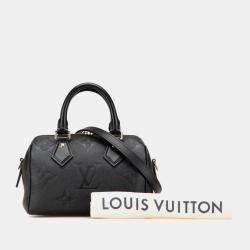 Louis Vuitton Monogram Empreinte Speedy Bandouliere 20 Handbag Noir Black Leather