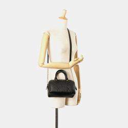 Louis Vuitton Monogram Empreinte Speedy Bandouliere 20 Handbag Noir Black Leather