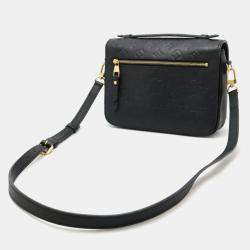 Louis Vuitton Monogram Empreinte Pochette Metis Mm Handbag Clutch Bag Shoulder Noir