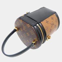 Pre Owned Louis Vuitton Cannes Brown Monogram Reverse Canvas Shoulder Bag