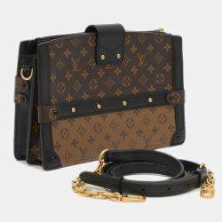 Louis Vuitton Trunk Brown Monogram Reverse Canvas Clutch Bag