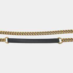 Louis Vuitton New Wave Chain Bag Mm Shoulder Leather Black