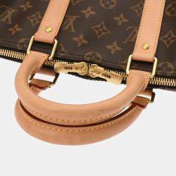 Louis Vuitton Monogram Keepall Bandouliere 45 2Way Brown Canvas Boston Bag