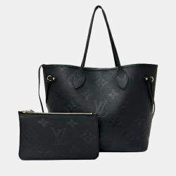 Louis Vuitton Bag Monogram Empreinte Tote Neverfull Mm Noir Black