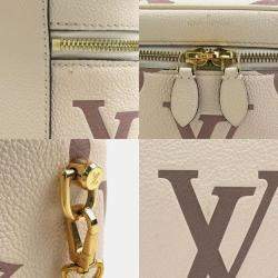 Pre Owned Louis Vuitton Vanity PM Cream Monogram Empreinte Leather Shoulder Bag