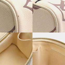 Pre Owned Louis Vuitton Vanity PM Cream Monogram Empreinte Leather Shoulder Bag