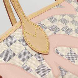 Louis Vuitton Damier Azur (Taisienne) Neverfull Mm Handbag
