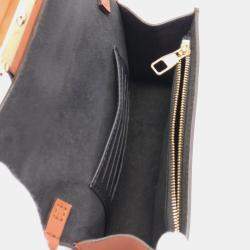 Louis Vuitton Portefeuille Dauphine Shoulder Bag Coated Canvas Leather Monogram Reverse Brown Beige