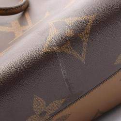 Louis Vuitton On The Go Gm Shoulder Bag Coated Canvas Leather Monogram Giant Brown