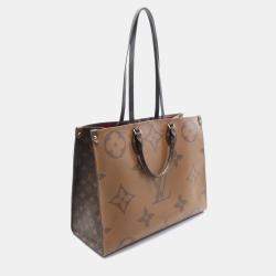 Louis Vuitton On The Go Gm Shoulder Bag Coated Canvas Leather Monogram Giant Brown