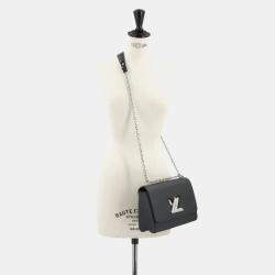 Louis Vuitton Epi Twist Mm Chain Shoulder Bag Leather Noir