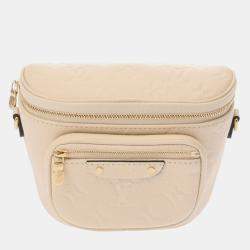 Louis Vuitton Monogram Empreinte Mini Bum Bag Creme Leather