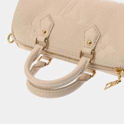 Louis Vuitton Monogram Empreinte Papillon Bb Ivory Leather Handbag
