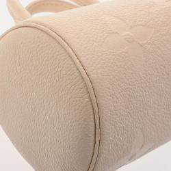Louis Vuitton Monogram Empreinte Papillon Bb Ivory Leather Handbag