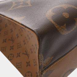 Louis Vuitton Monogram Giant Reverse On The Go Gm Brown Canvas Handbag