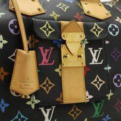 Louis Vuitton Monogram Multicolore Speedy 30 Noir Black Canvas Handbag