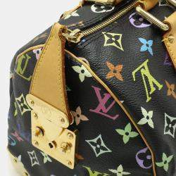Louis Vuitton Monogram Multicolore Speedy 30 Noir Black Canvas Handbag
