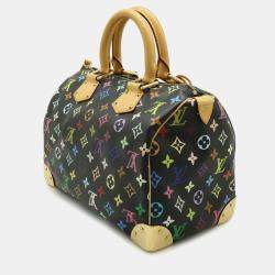 Louis Vuitton Monogram Multicolore Speedy 30 Noir Black Canvas Handbag